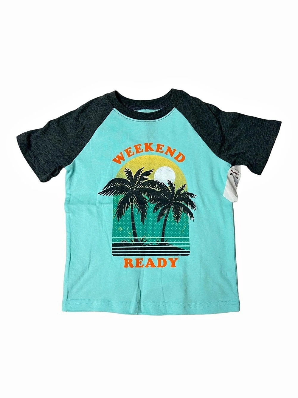 Jumping Beans Weekend Ready Palm Tree Graphic Raglan Tee Size 4